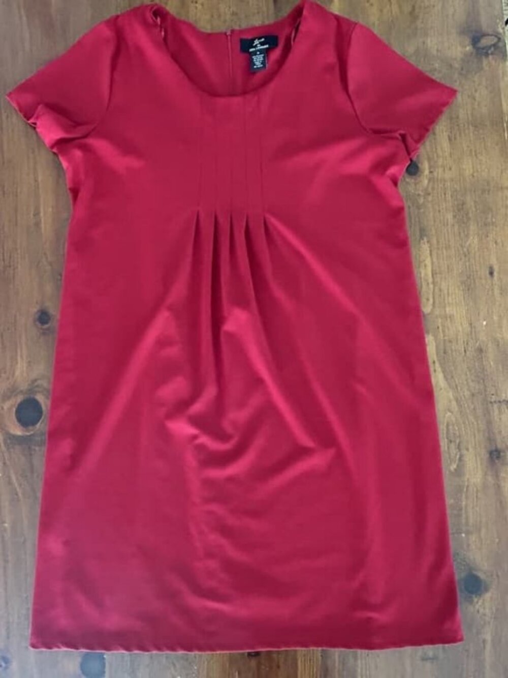 LEONARD Red Knit Shift DRESS - Picture 2 of 3